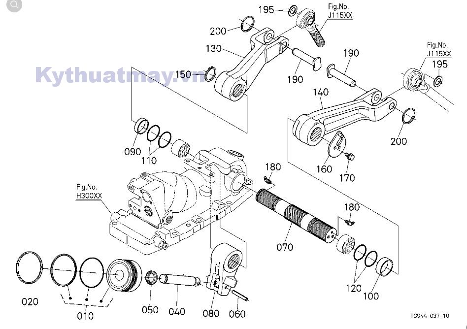 Piston trục tay nâng